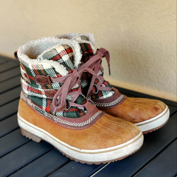 Sorel Shoes - Sorel Tivoli Plaid Snow Winter Boots Waterproof Plaid Flannel